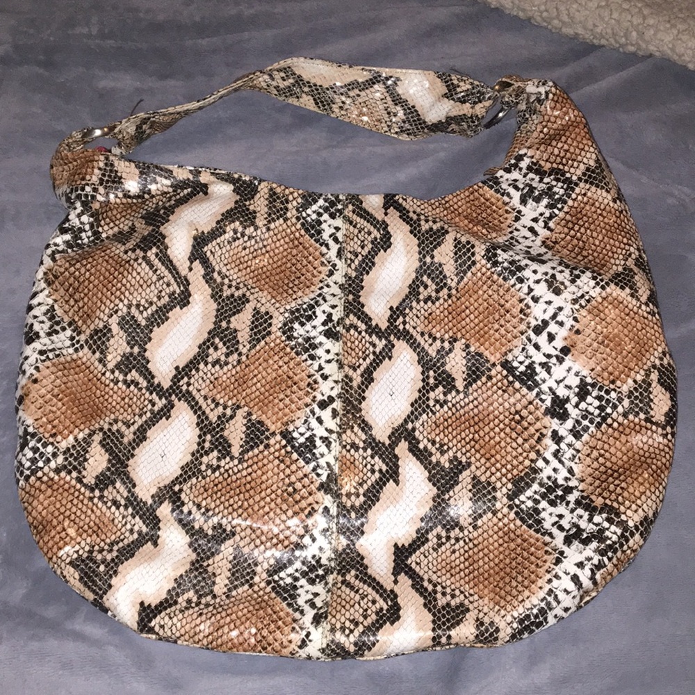 Snake skin pattern Hobo style hobo bag